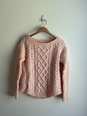 Banana Republic Knit Crewneck Sweater - Blush Pink - Small
